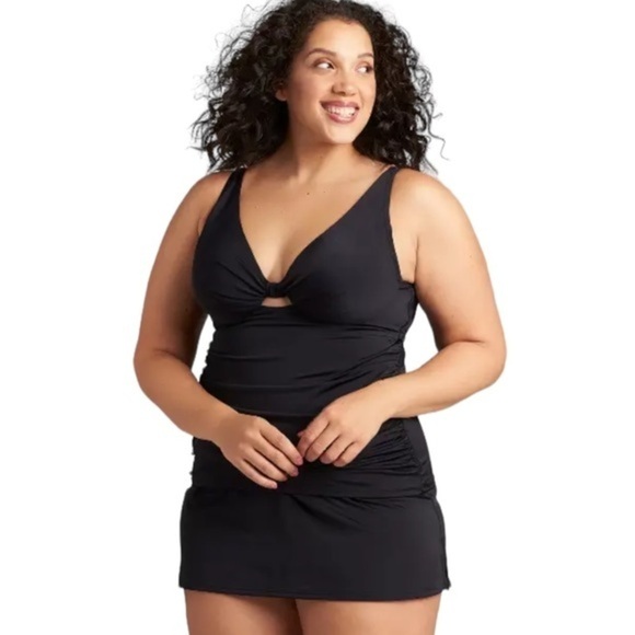 Lane Bryant Relaxed Underwire Swim Tankini Top Black- 40D - Picture 5 of 5